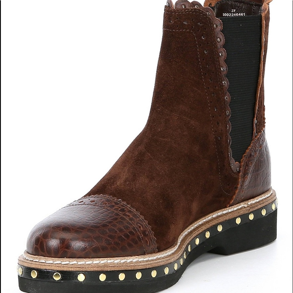 Free people brown atlas suede Chelsea boot - Picture 2 of 9